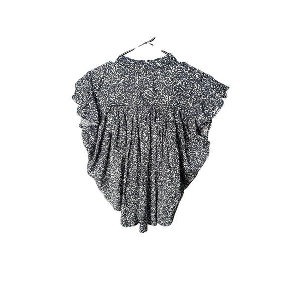 Women's Madewell Shirred Lace-Trim Top in Night Indigo - Picture 7 of 9